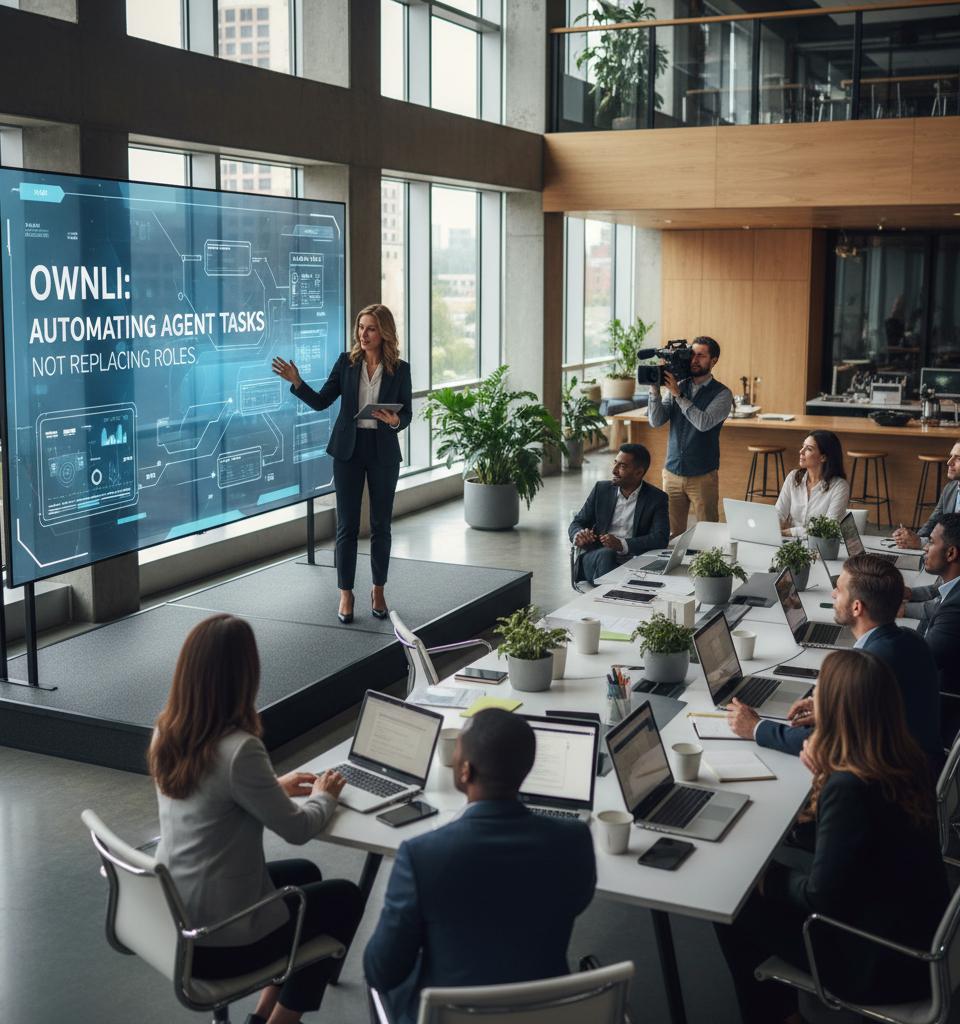 Ownli Disrupts Real Estate: Automating Agent Tasks, Not Replacing Roles — AI-generated illustration