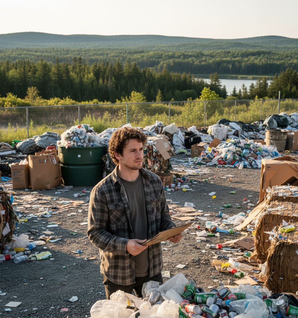 Patrick Dempsey Reflects on Maine Roots and Formative Years at Local Recycling Center — AI-generated illustration
