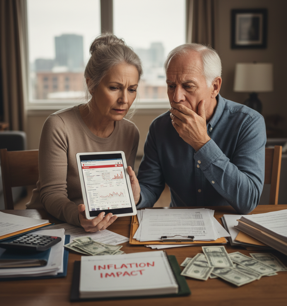 Persistent Inflation Threatens Retirement Security Amidst Understated Economic Pressures — AI-generated illustration