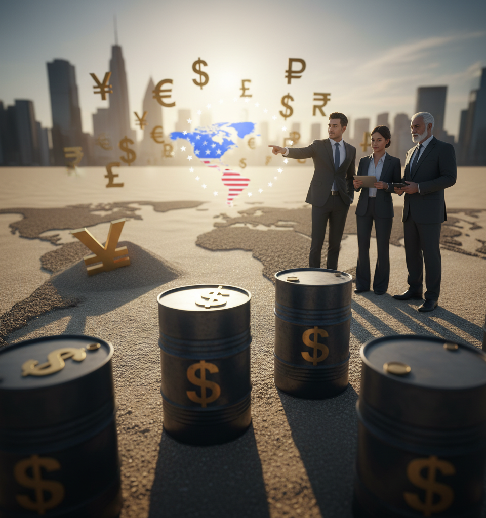 Petrodollar's Shifting Sands: Debunking 'Petroyuan' Hype Amid US Superpower Stability — AI-generated illustration