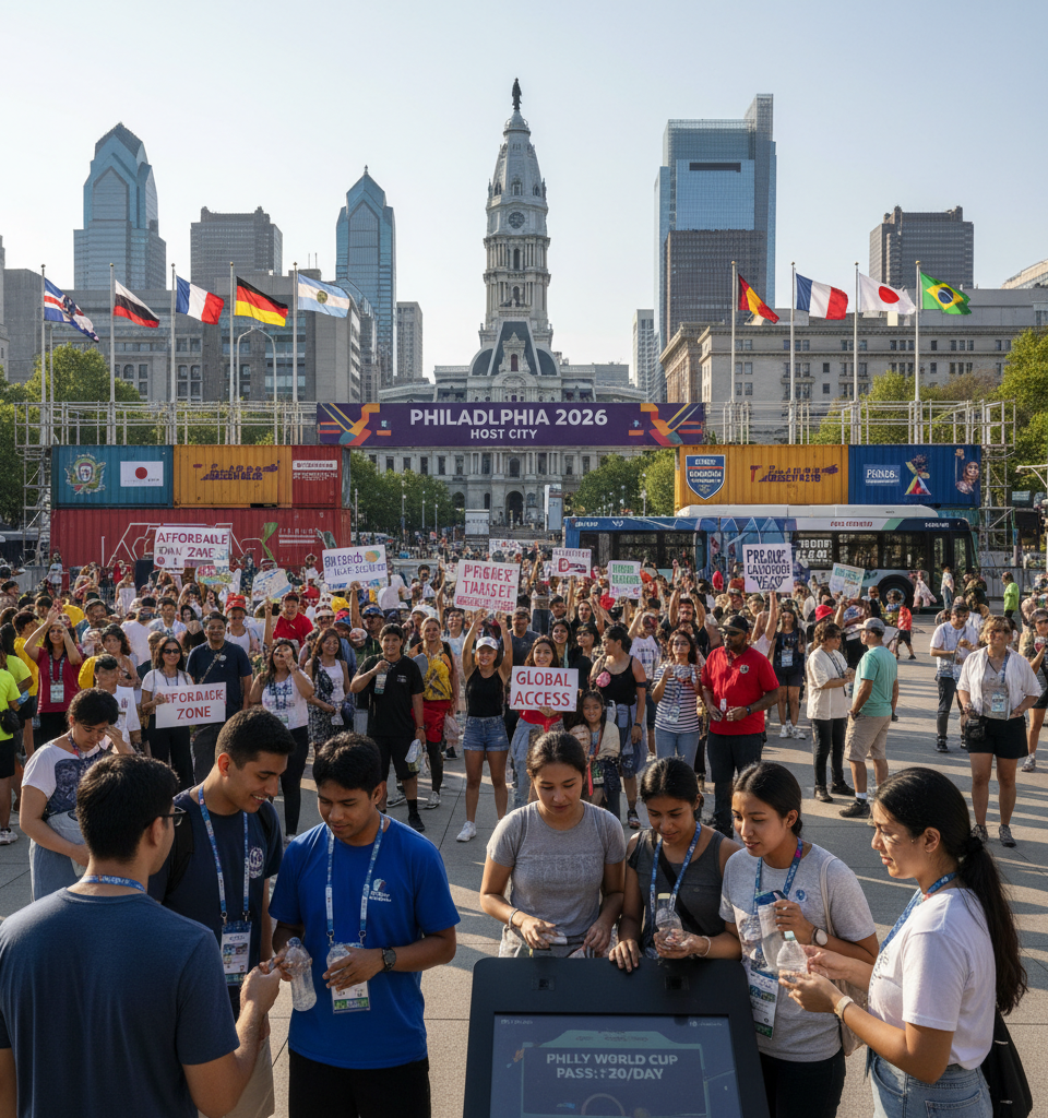 Philadelphia Aims to Redefine World Cup Hosting with Affordability and Accessibility — AI-generated illustration