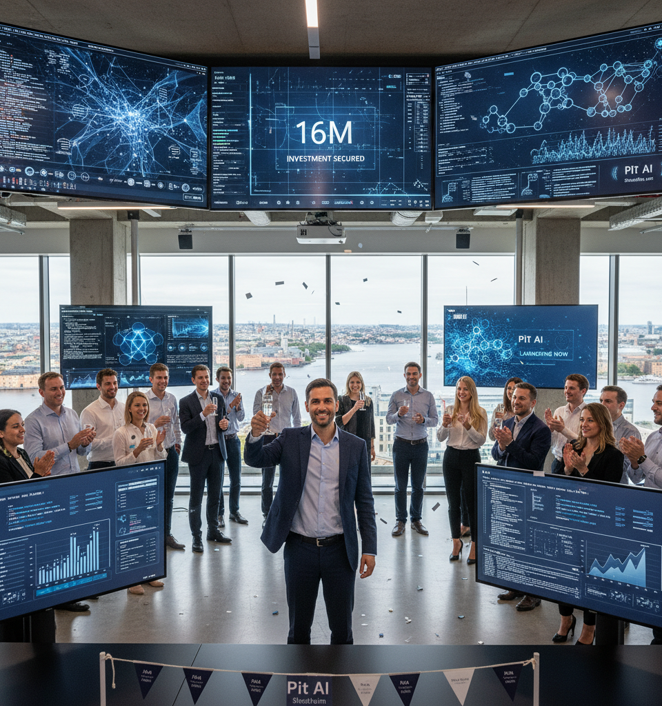 Pit AI Launches in Stockholm with $16M to Revolutionize Enterprise Operations with Custom AI — AI-generated illustration
