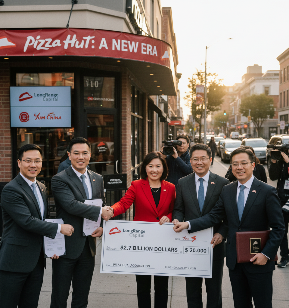Pizza Hut Acquired by Private Equity in $2.7 Billion Deal, Signaling New Era for Iconic Brand — AI-generated illustration