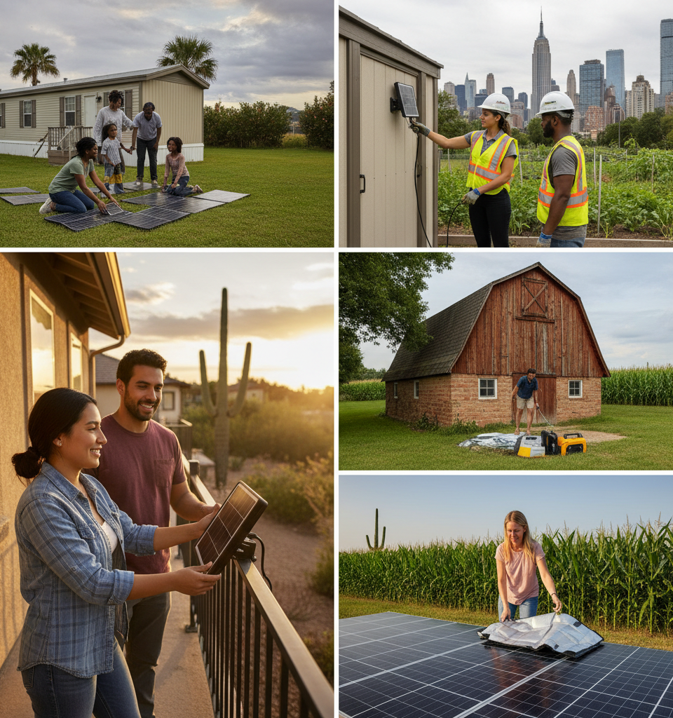 Plug-in Solar Poised for Widespread Adoption Across US States — AI-generated illustration