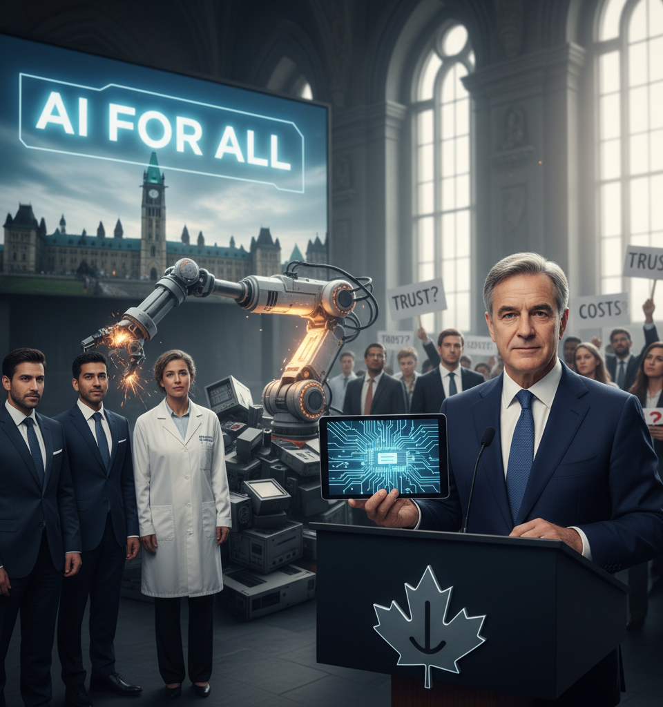 PM Mark Carney's 'AI for All' Plan: A Questionable National Strategy for Canada — AI-generated illustration