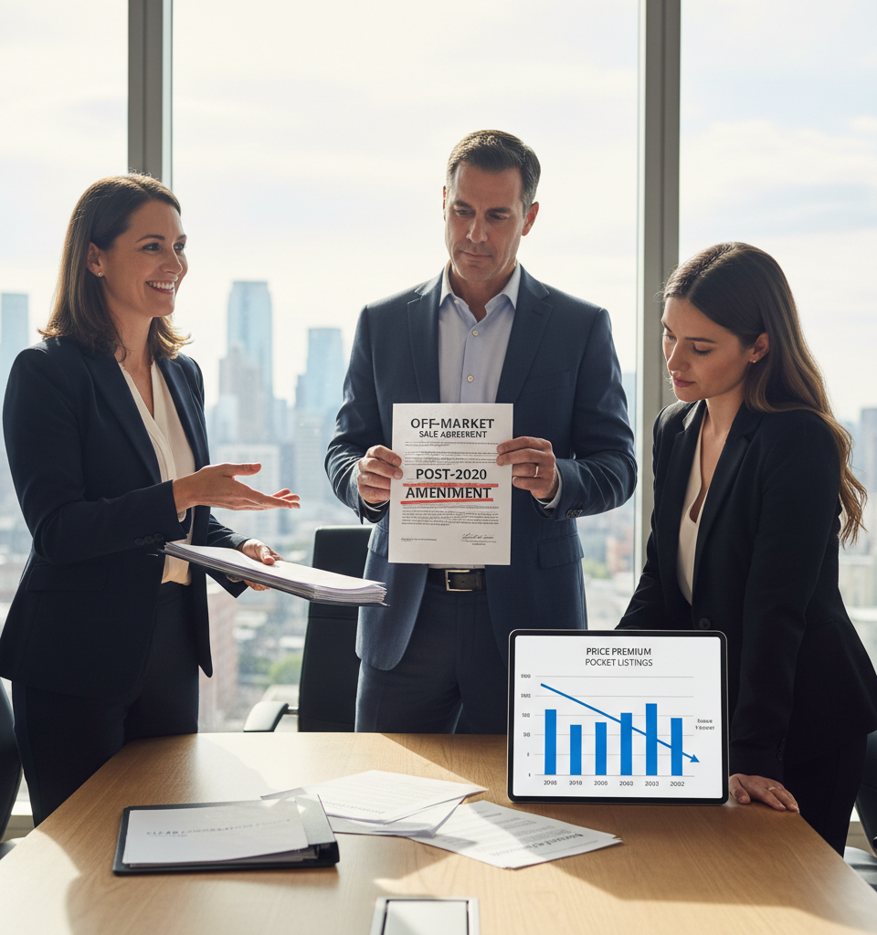 Pocket Listings' Price Premium Wanes Post-2020: Clear Cooperation's Impact on Off-Market Sales — AI-generated illustration