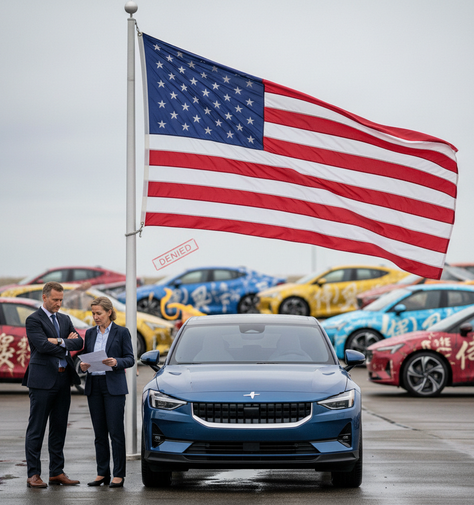 Polestar Denied U.S. Authorization for Future Models Over Chinese Tech Concerns — AI-generated illustration