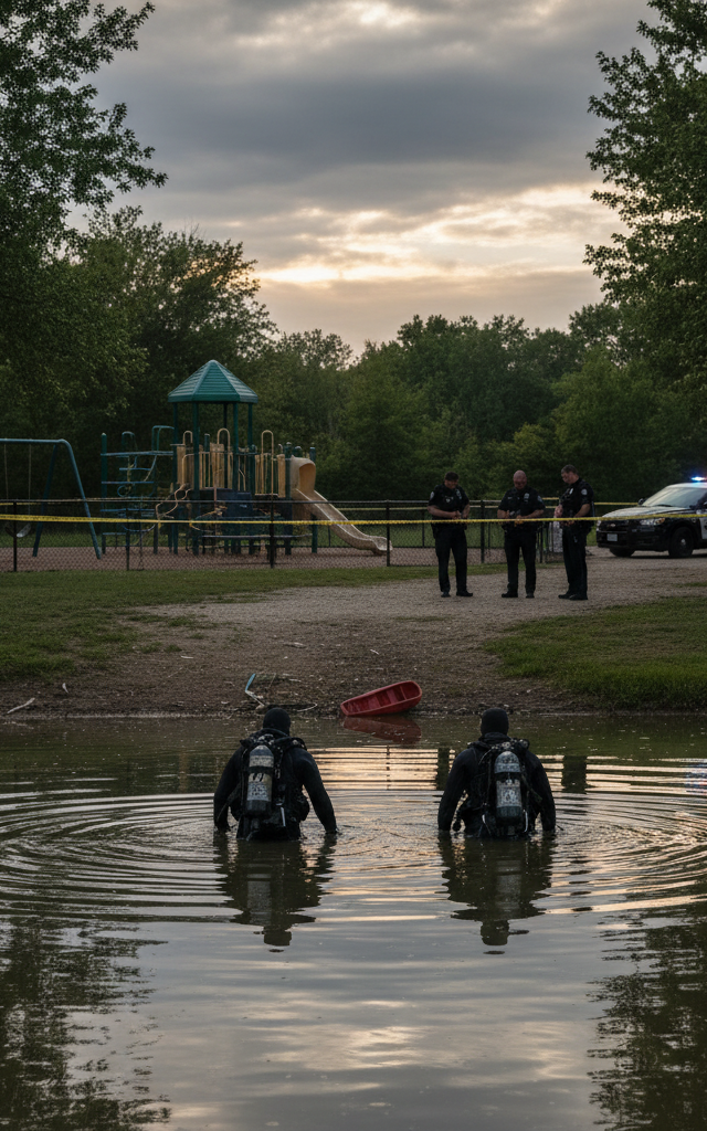 Police Confirm Tragic Discovery in Search for Three-Year-Old Noah Woods — AI-generated illustration