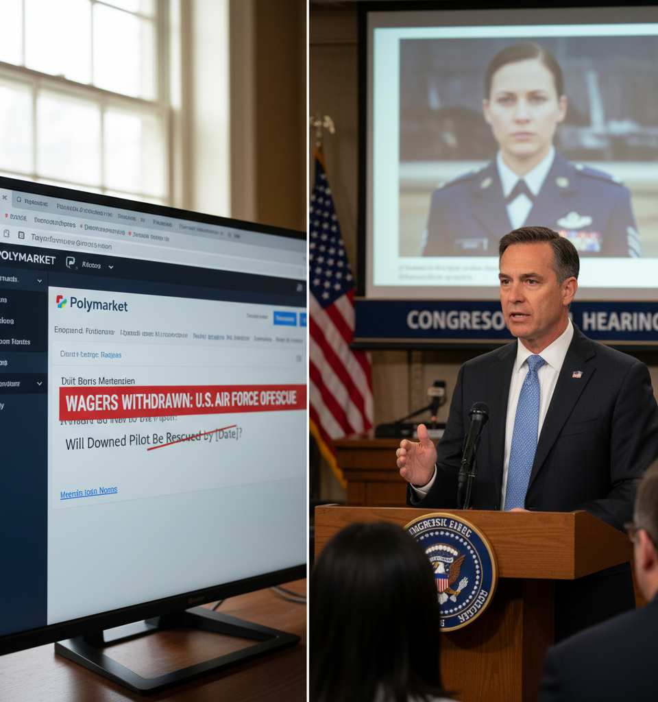Polymarket Under Fire: Betting Platform Withdraws Wagers on Downed Air Force Officer Rescue Amidst Controversy — AI-generated illustration
