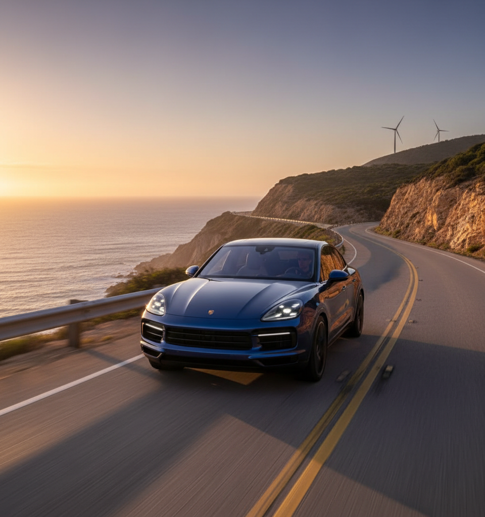 Porsche Electrifies Iconic Cayenne: All-Electric Coupe Variant Launching This Summer — AI-generated illustration