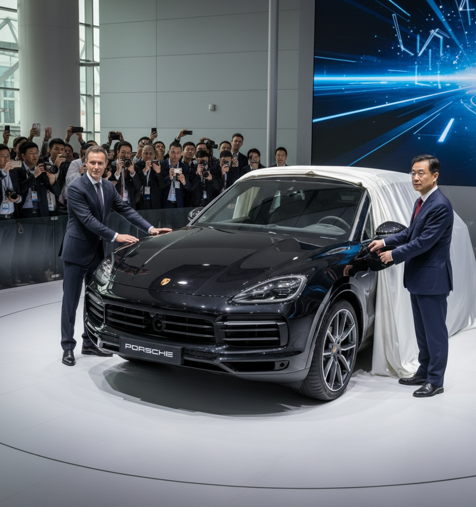 Porsche Unveils Electric Cayenne Coupe Amidst Financial Headwinds: A Risky Bet on High-Performance EVs — AI-generated illustration