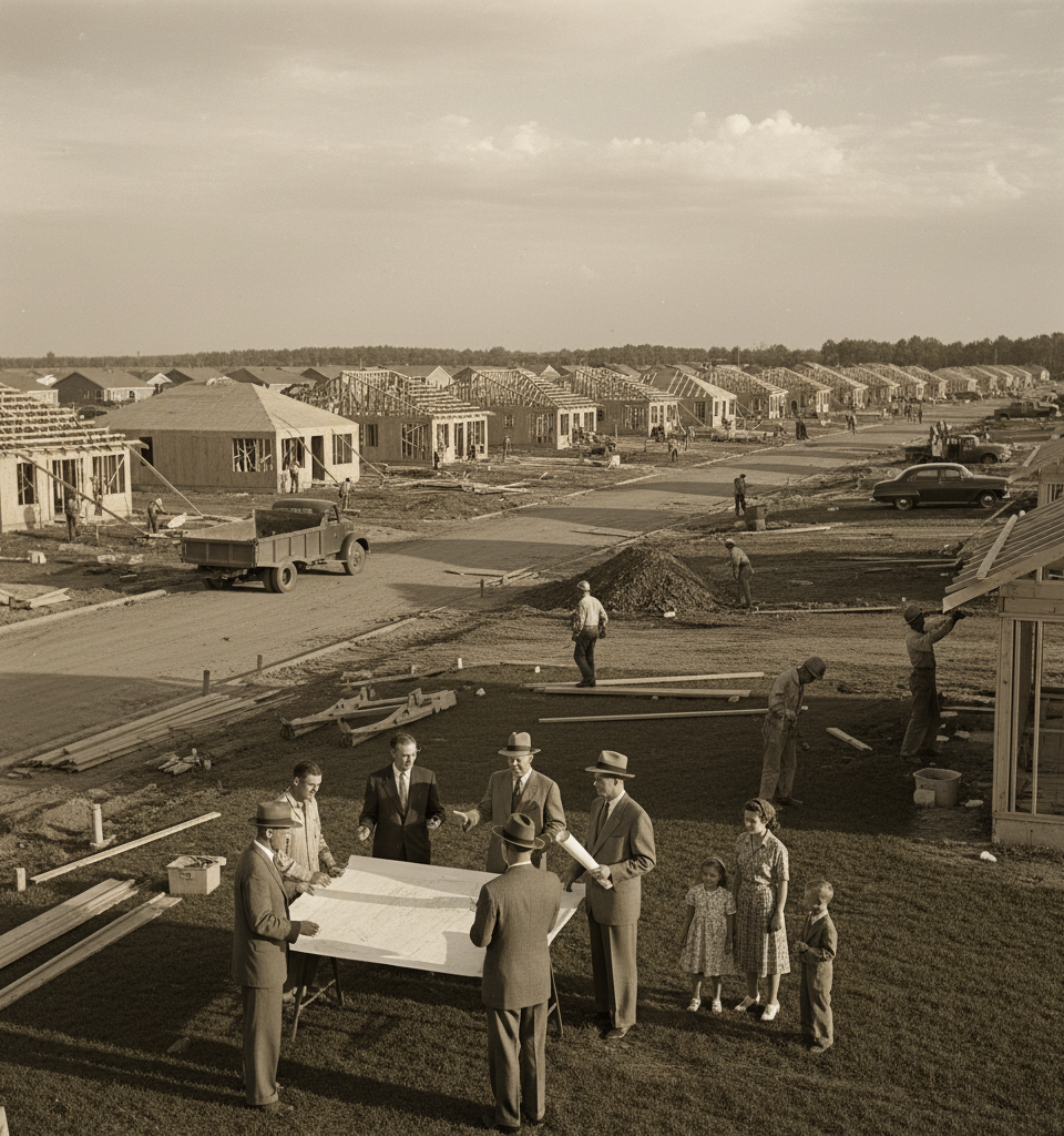 Post-WWII Housing Boom: A Blueprint for Today's Crisis? — AI-generated illustration
