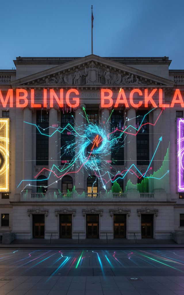 Prediction Markets Face Backlash as Celebrity Ads Draw Gambling Comparison — AI-generated illustration