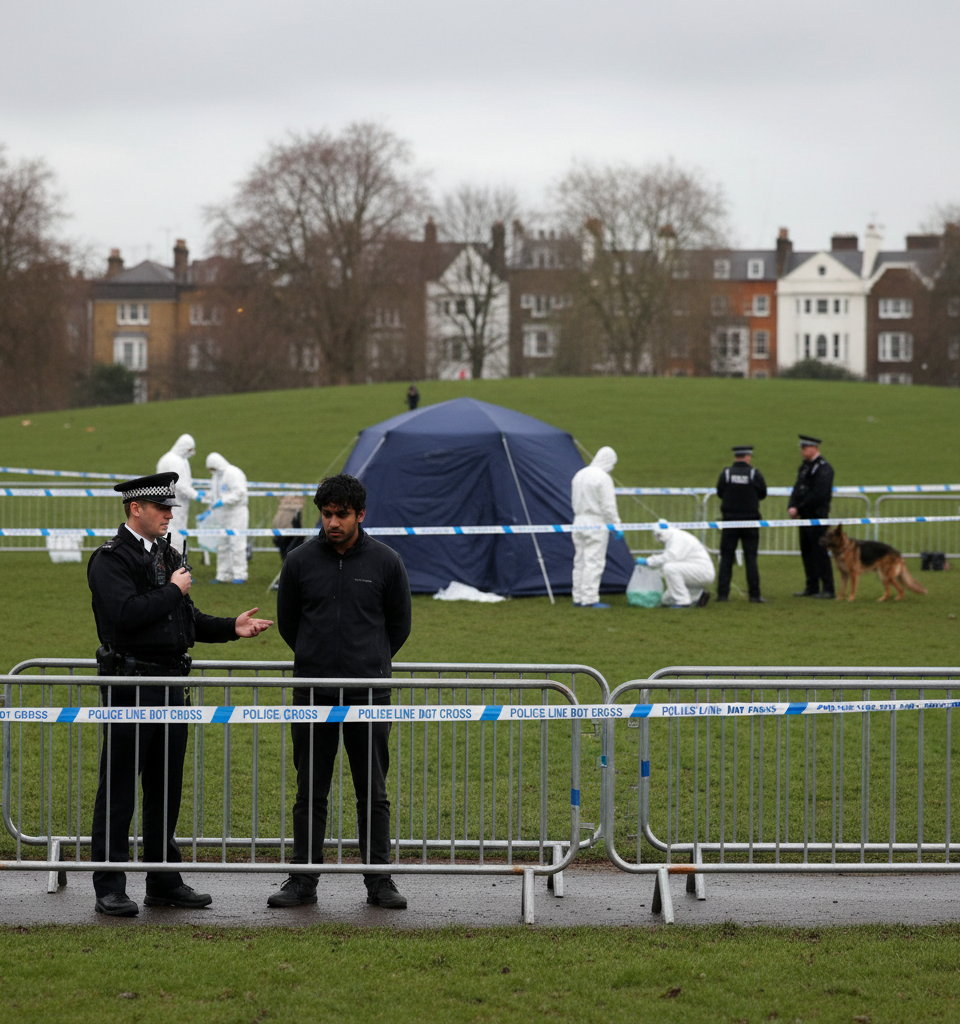 Primrose Hill Stabbing: Arrest Made in Tragic Death of Finbar Sullivan — AI-generated illustration
