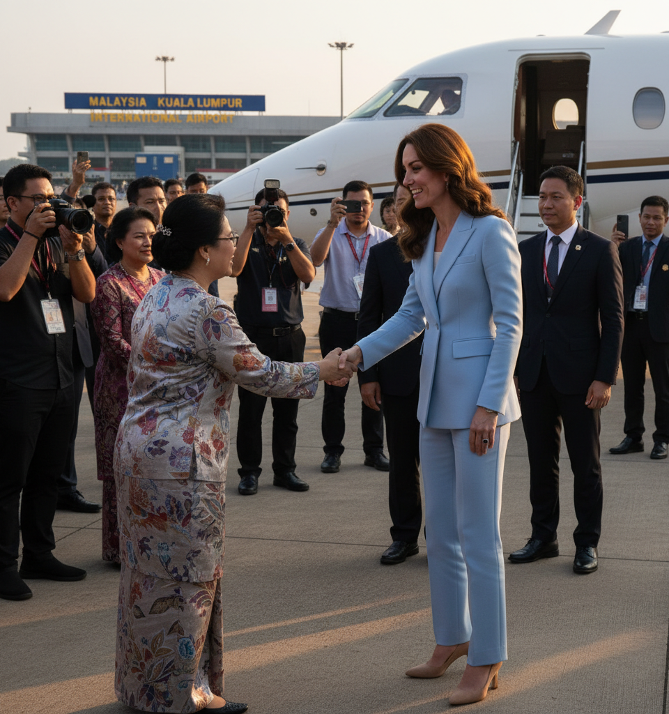 Princess Kate Undertakes First Solo International Engagement Post-Cancer Diagnosis — AI-generated illustration