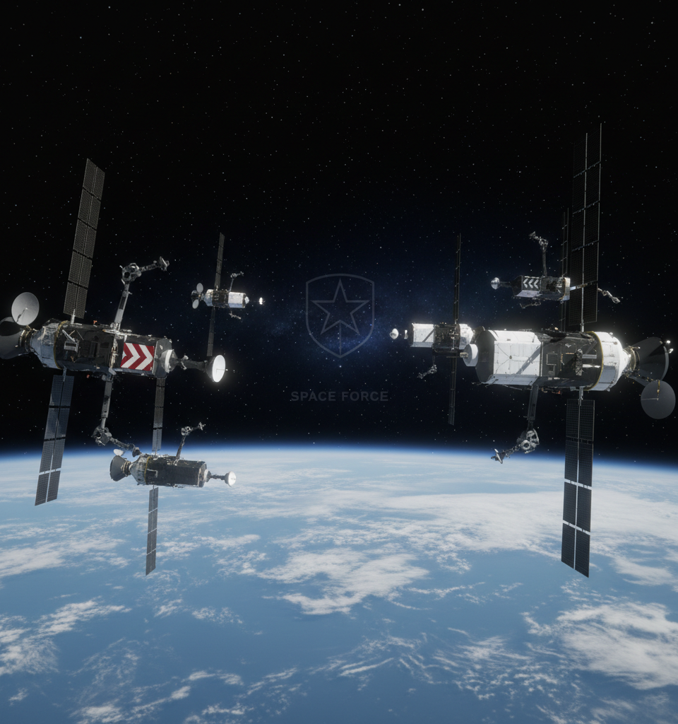 Private Firms True Anomaly, Rocket Lab Conduct Orbital Missions for US Space Force — AI-generated illustration