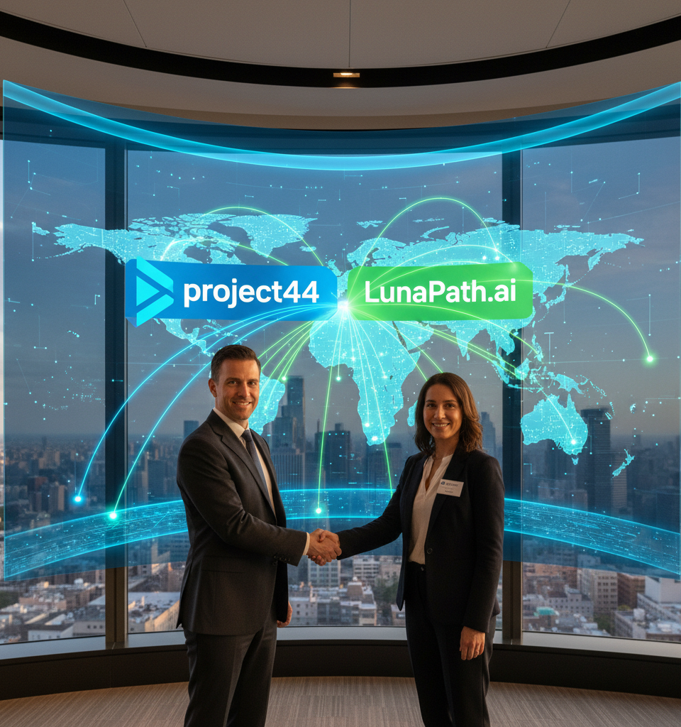 project44 Acquires LunaPath.ai to Revolutionize Global Supply Chain AI Orchestration — AI-generated illustration