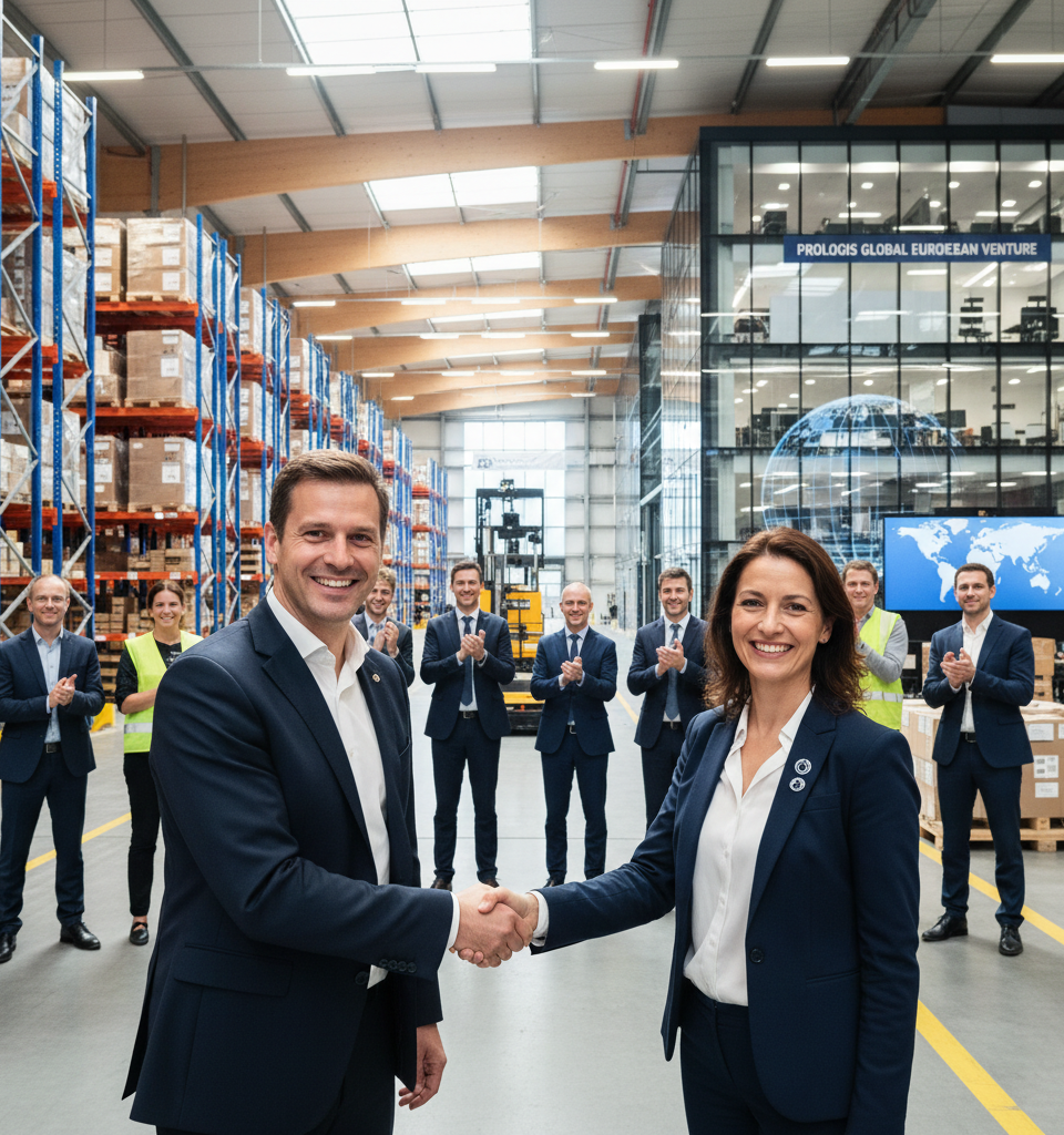 Prologis expands global footprint with European joint venture — AI-generated illustration