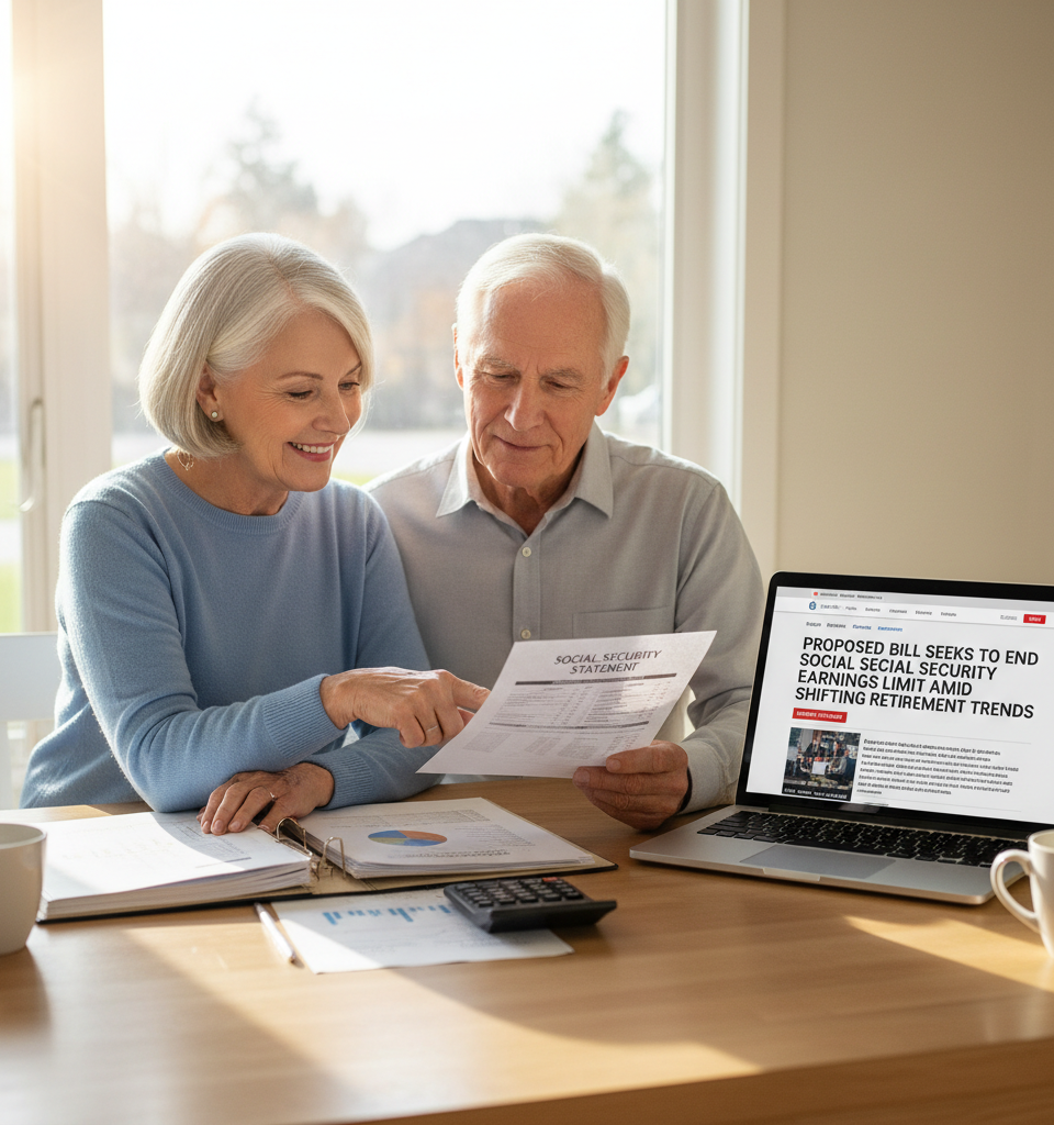 Proposed Bill Seeks to End Social Security Earnings Limit Amid Shifting Retirement Trends — AI-generated illustration