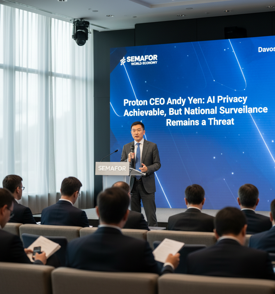 Proton CEO Andy Yen: AI Privacy Achievable, But National Surveillance Remains a Threat — AI-generated illustration