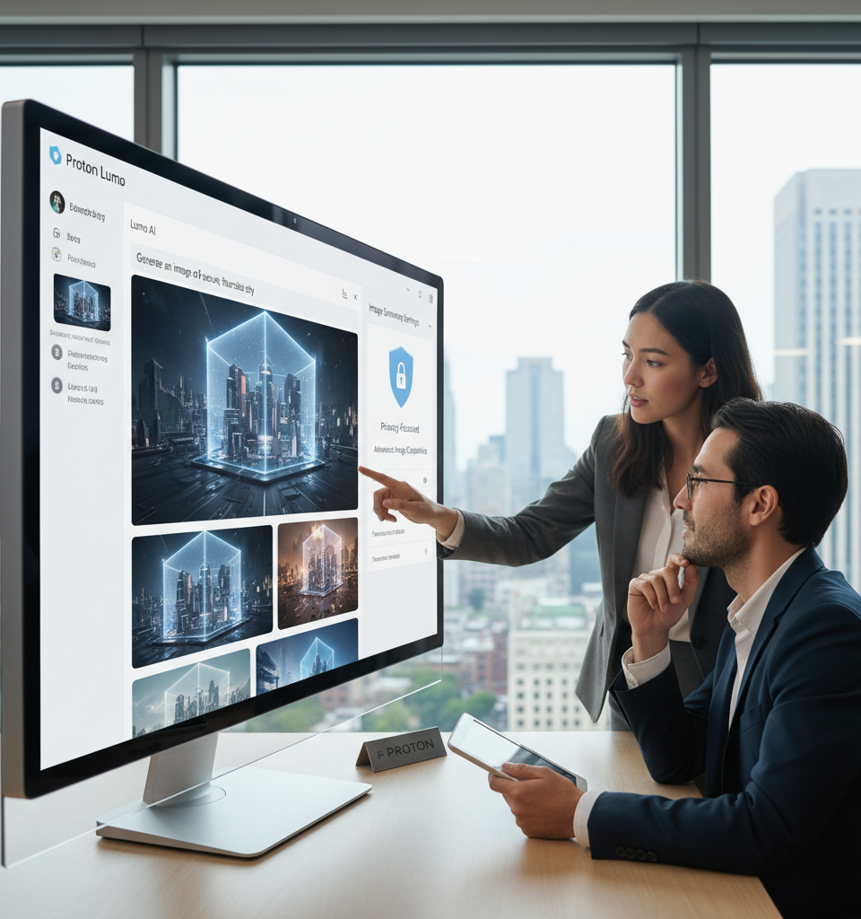 Proton's Privacy-Focused Lumo Chatbot Now Features Advanced Image Generation Capabilities — AI-generated illustration