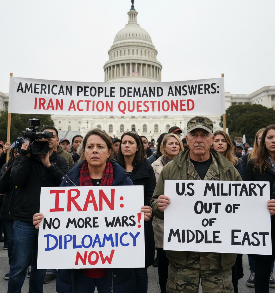 Public Doubts Mount: Majority of Americans Question Efficacy of US Military Action in Iran — AI-generated illustration