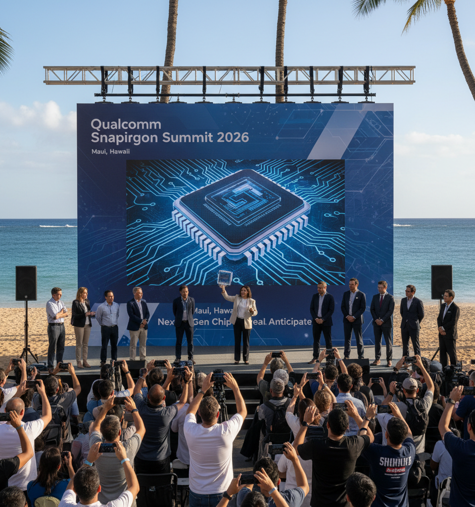 Qualcomm to host Snapdragon Summit 2026 in Maui, next-gen chip reveal anticipated — AI-generated illustration