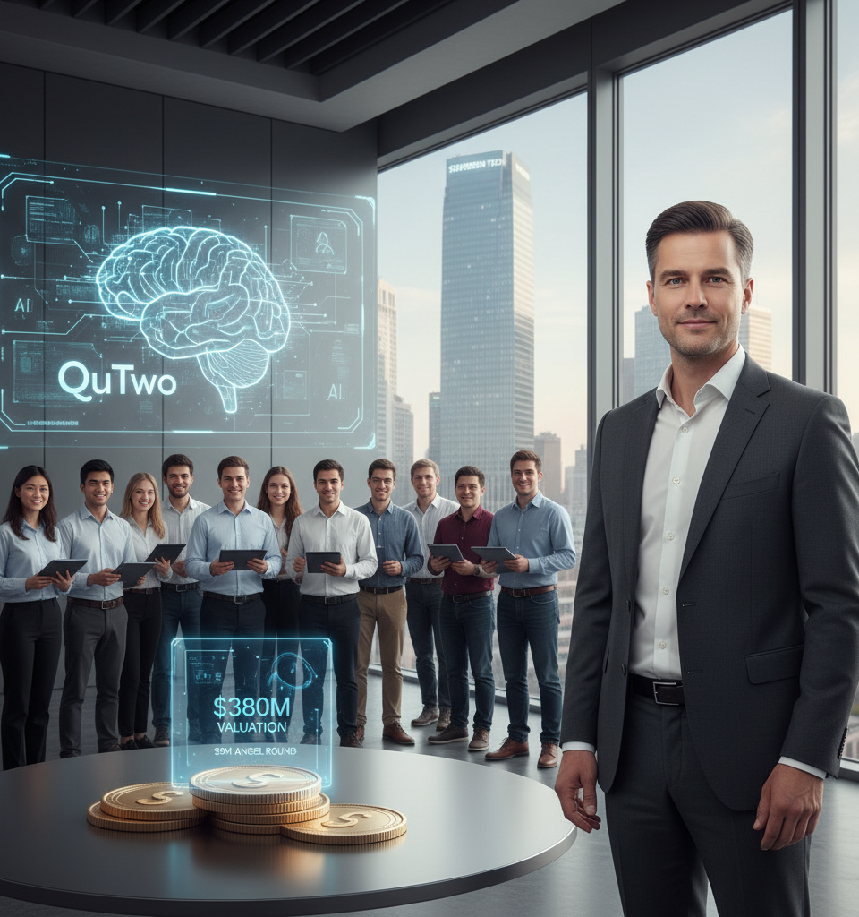 QuTwo, Peter Sarlin's AI Lab, Soars to $380M Valuation with $29M Angel Round Amidst Sovereign Tech Boom — AI-generated illustration