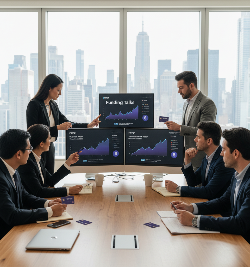 Ramp Valued at Over $40 Billion in Funding Talks, Six Months After $32 Billion Round — AI-generated illustration