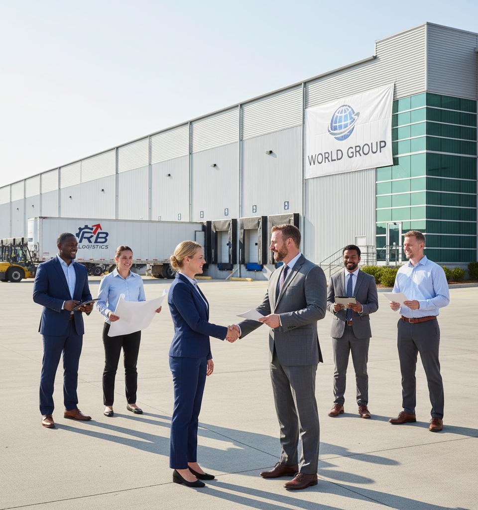 RBW Logistics Expands Reach with Acquisition of World Group's Warehousing Business — AI-generated illustration