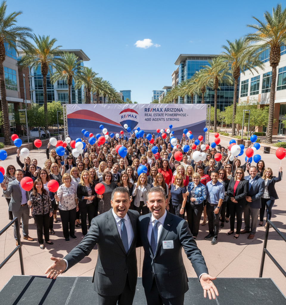 RE/MAX Merger Creates Arizona Real Estate Powerhouse with 400 Agents — AI-generated illustration