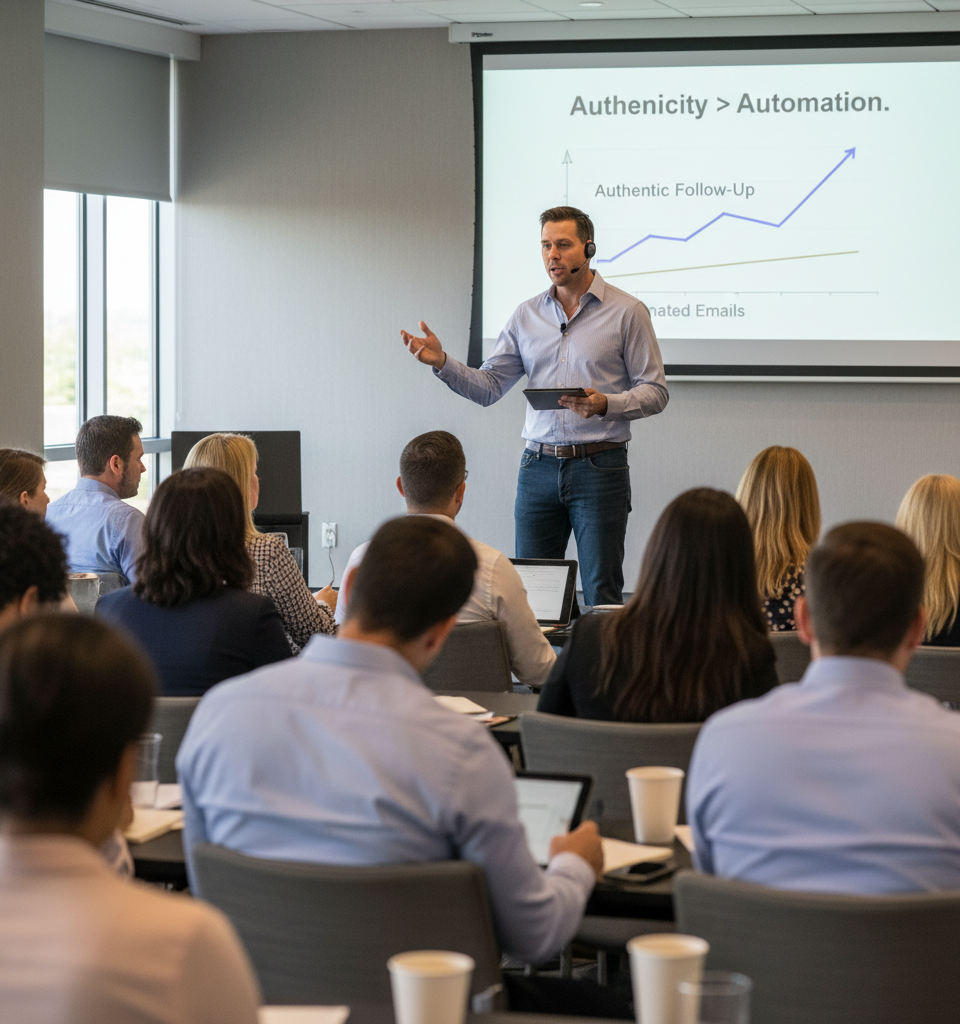 Real Estate Agents' Follow-Up Fails: Why Authenticity Outperforms Automation — AI-generated illustration