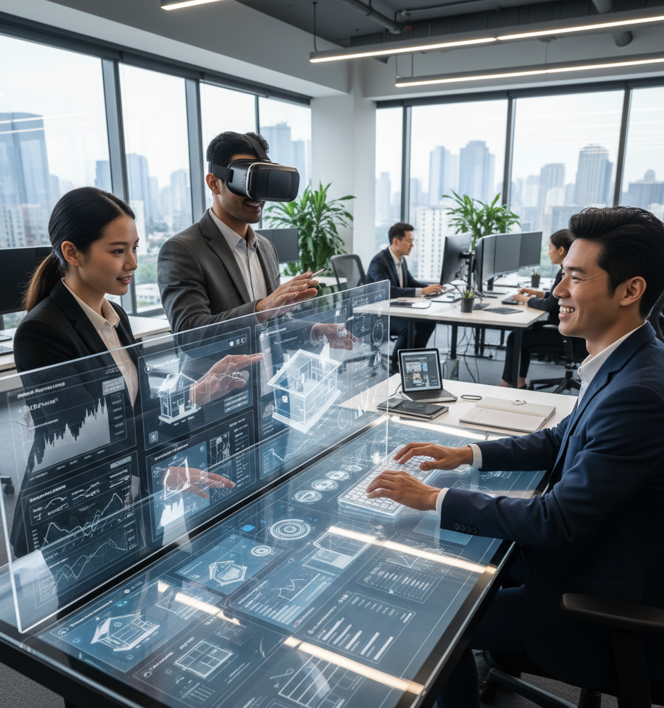 Real Estate Embraces AI: Agents Leverage Tech for Faster Deals and Enhanced Efficiency — AI-generated illustration
