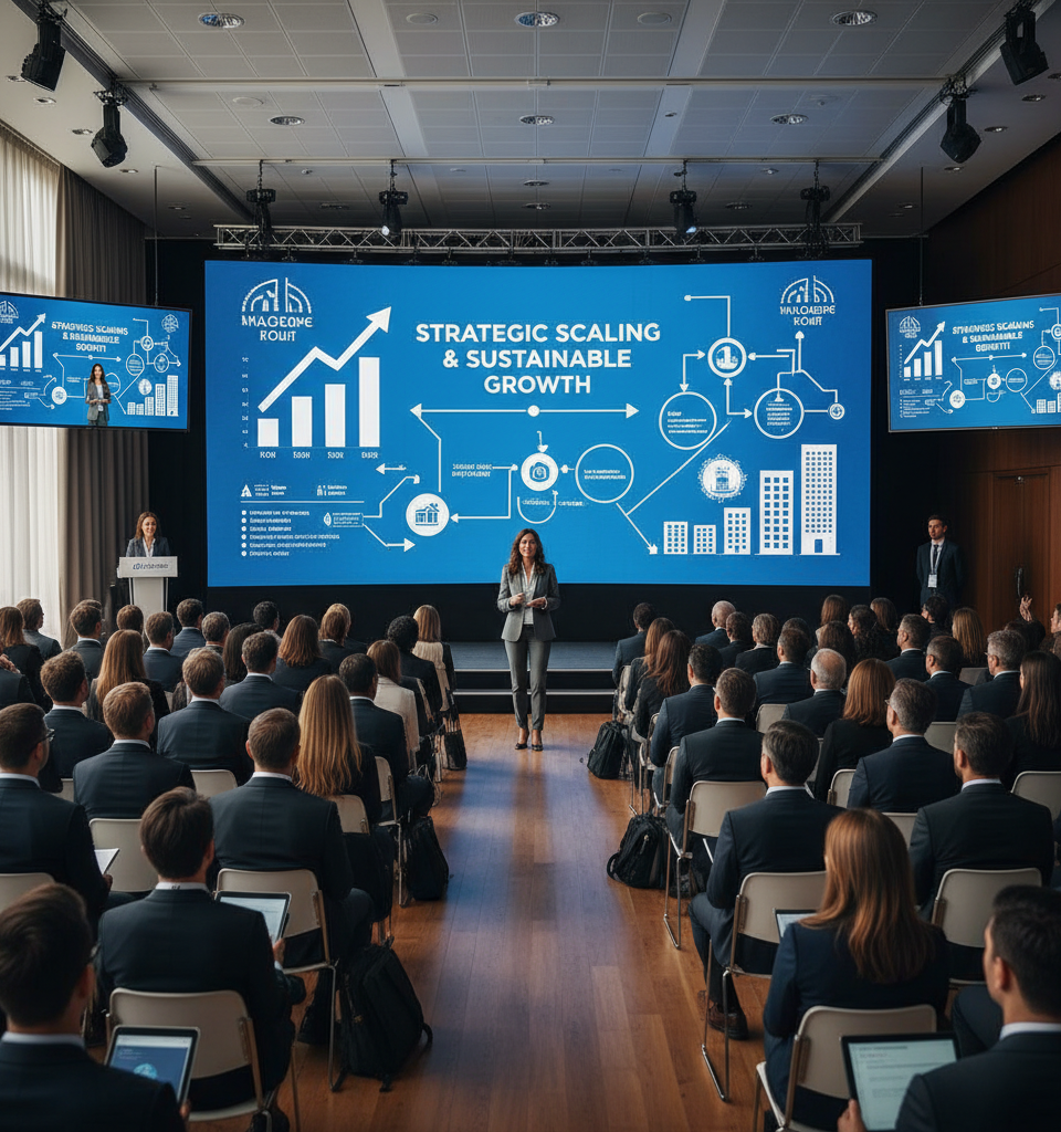 Real Estate Empire Building: Strategic Scaling for Sustainable Growth Amid Market Volatility — AI-generated illustration