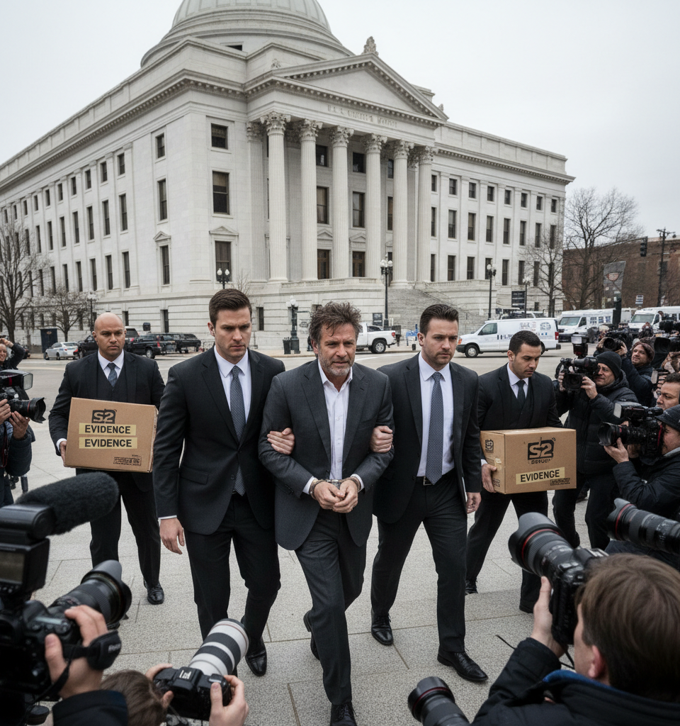 Real Estate Empire Unravels: S2 Group Owner Faces Federal Drug, Gun, and Money Laundering Charges — AI-generated illustration