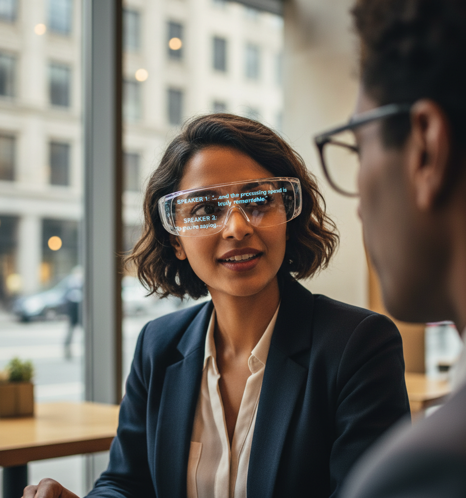 Real-Time Subtitles: WIRED Reviews 2026's Top Live-Captioning Smart Glasses — AI-generated illustration