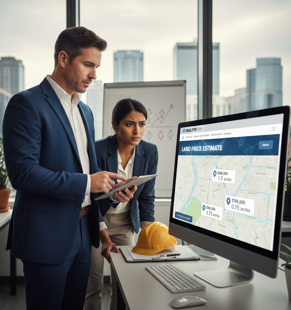 Realtor.com Unveils Land Price Estimates Amid Stagnant Market Recovery — AI-generated illustration