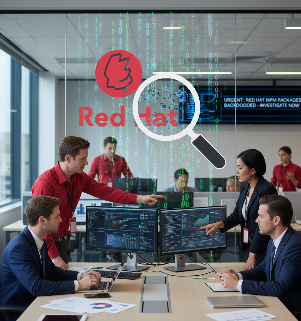 Red Hat NPM Packages Backdoored: Urgent Investigation Advised for Affected Users — AI-generated illustration