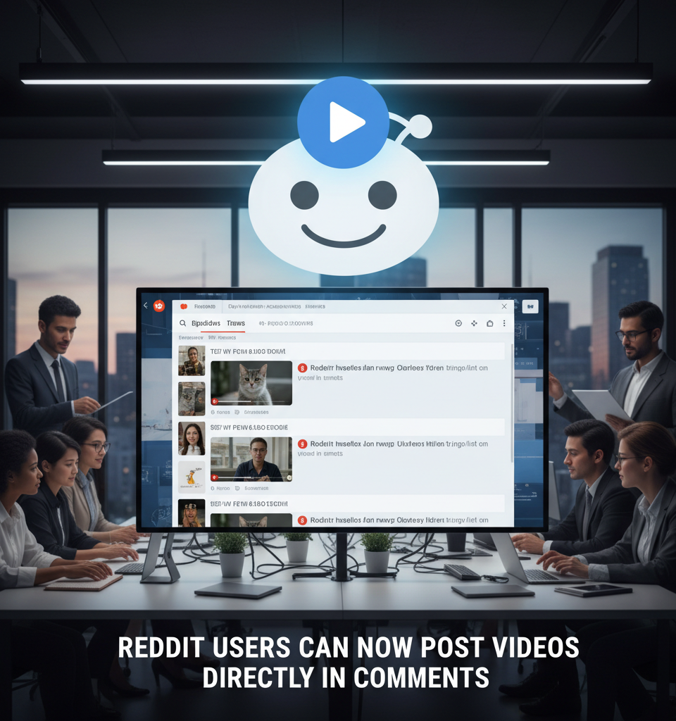 Reddit Users Can Now Post Videos Directly in Comments — AI-generated illustration