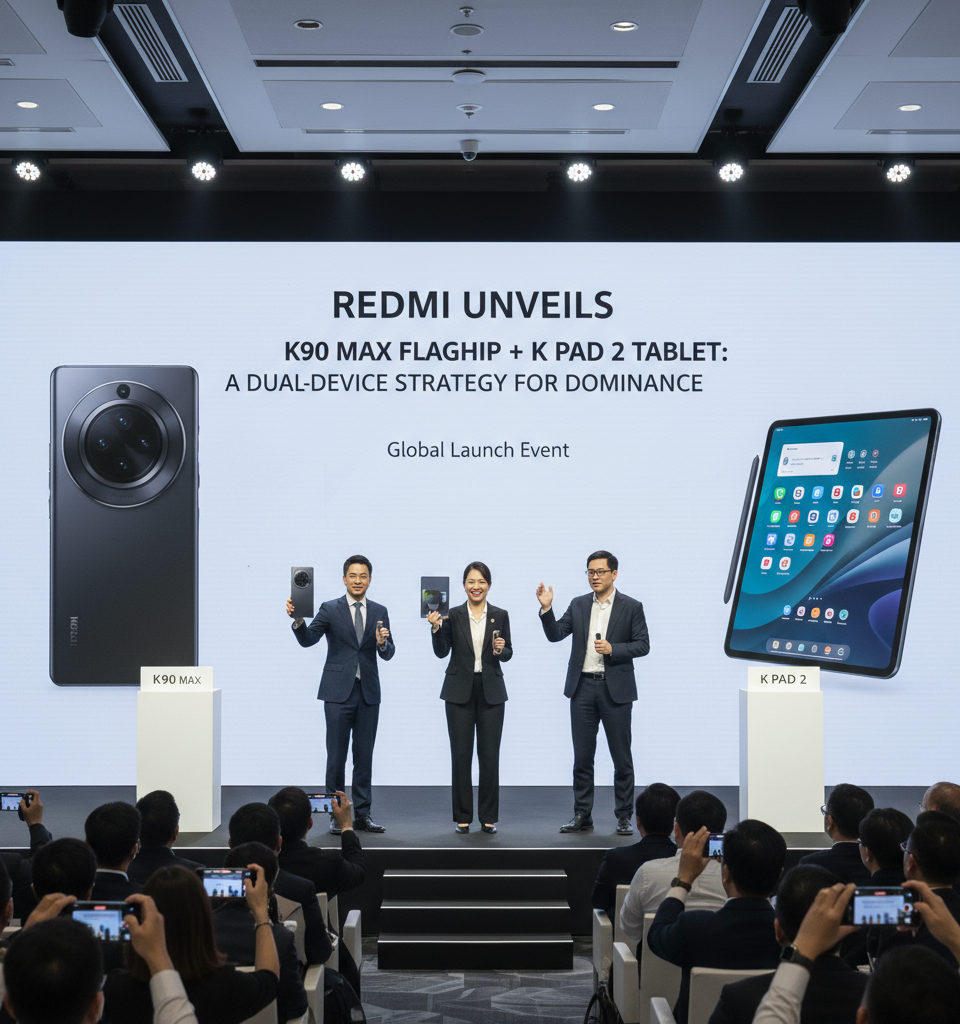 Redmi Unveils K90 Max Flagship, K Pad 2 Tablet: A Dual-Device Strategy for Dominance — AI-generated illustration