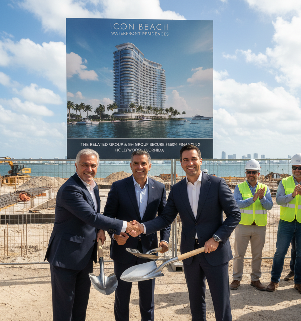 Related Group, BH Group Secure $360M for Icon Beach Waterfront Residences in Hollywood — AI-generated illustration
