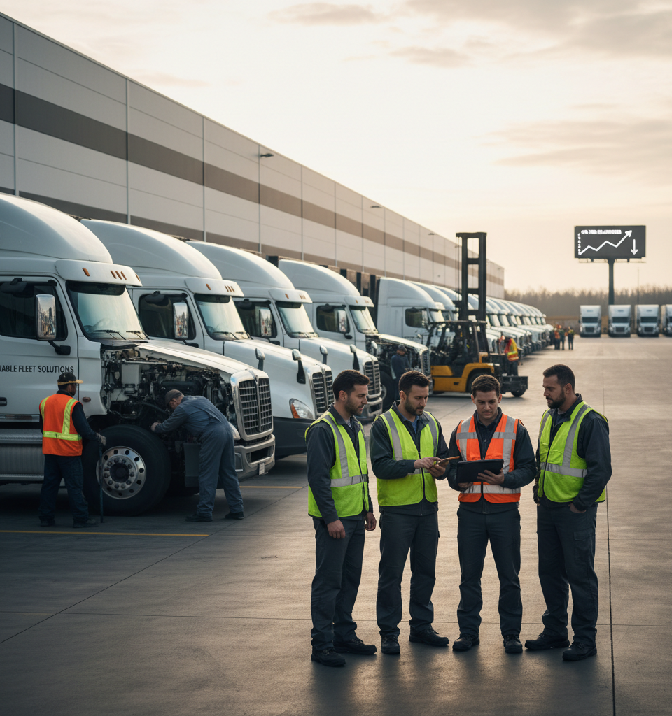 Reliability Reigns Supreme: How Fleets Navigate a Prolonged Freight Recession — AI-generated illustration