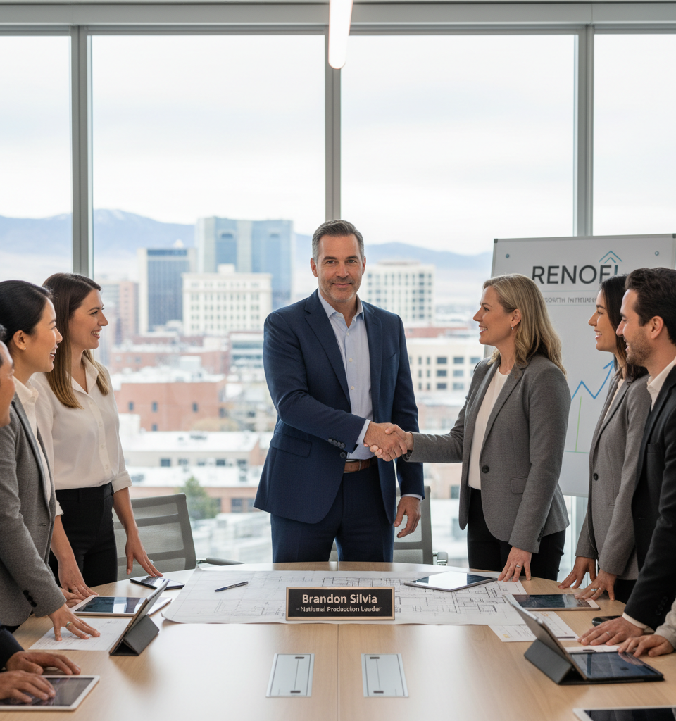 RenoFi hires Brandon Silvia as national production leader to drive renovation lending growth — AI-generated illustration