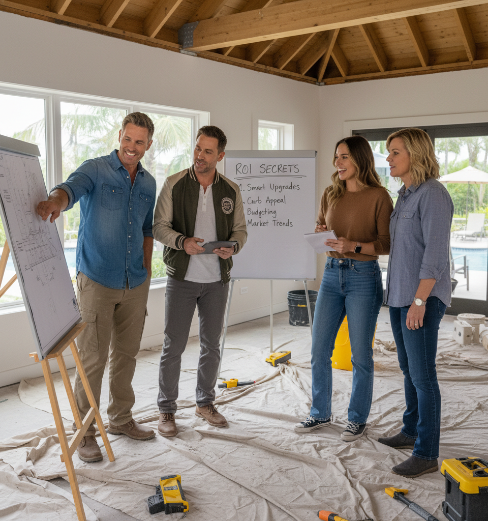 Renovation Titans Reveal ROI Secrets: Maximizing Home Value with Bryan Baeumler and Scott McGillivray — AI-generated illustration