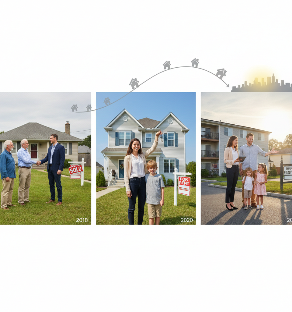 Rental Property Strategy: Path to Financial Freedom Through Incremental Investment — AI-generated illustration