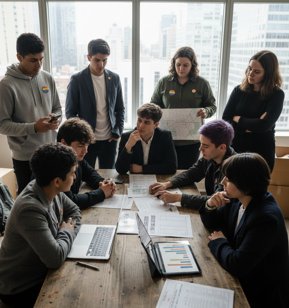 Report Highlights Significant Wealth and Housing Disparities for LGBTQ+ Gen Z — AI-generated illustration