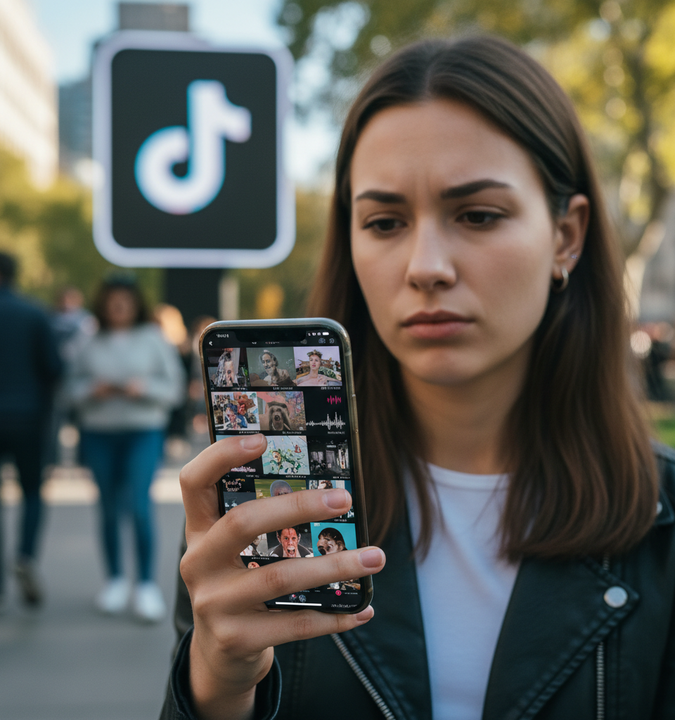 Report: Nearly 60% of 'For You' Videos on New TikTok Accounts Are AI-Generated 'Slop' — AI-generated illustration