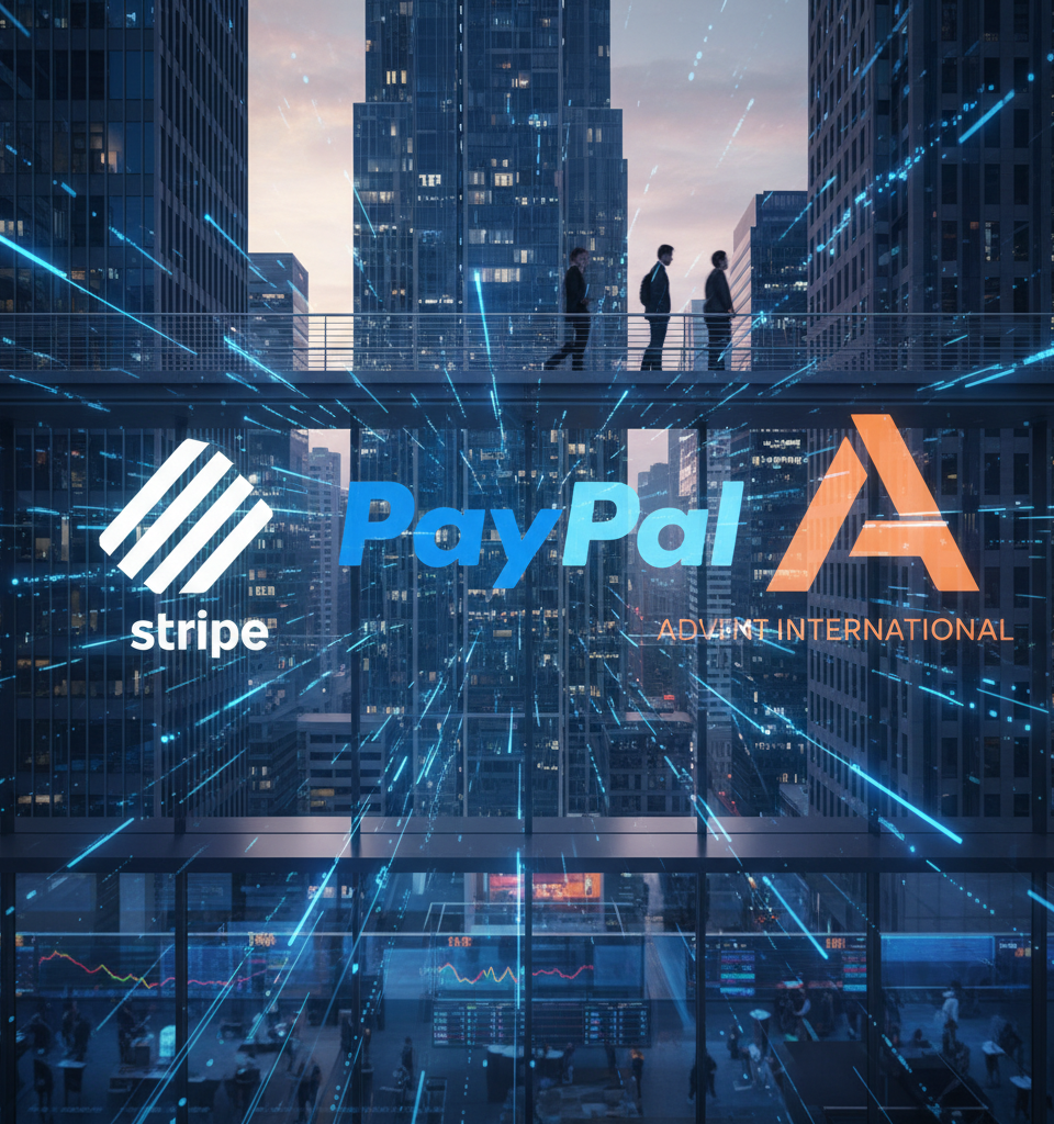 Reports: PayPal Sale Talks with Stripe, Advent Intensify Amid Turnaround Efforts — AI-generated illustration