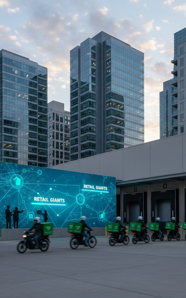 Retail Giants Gap, Kohl's Partner with DoorDash for Rapid Delivery Expansion — AI-generated illustration