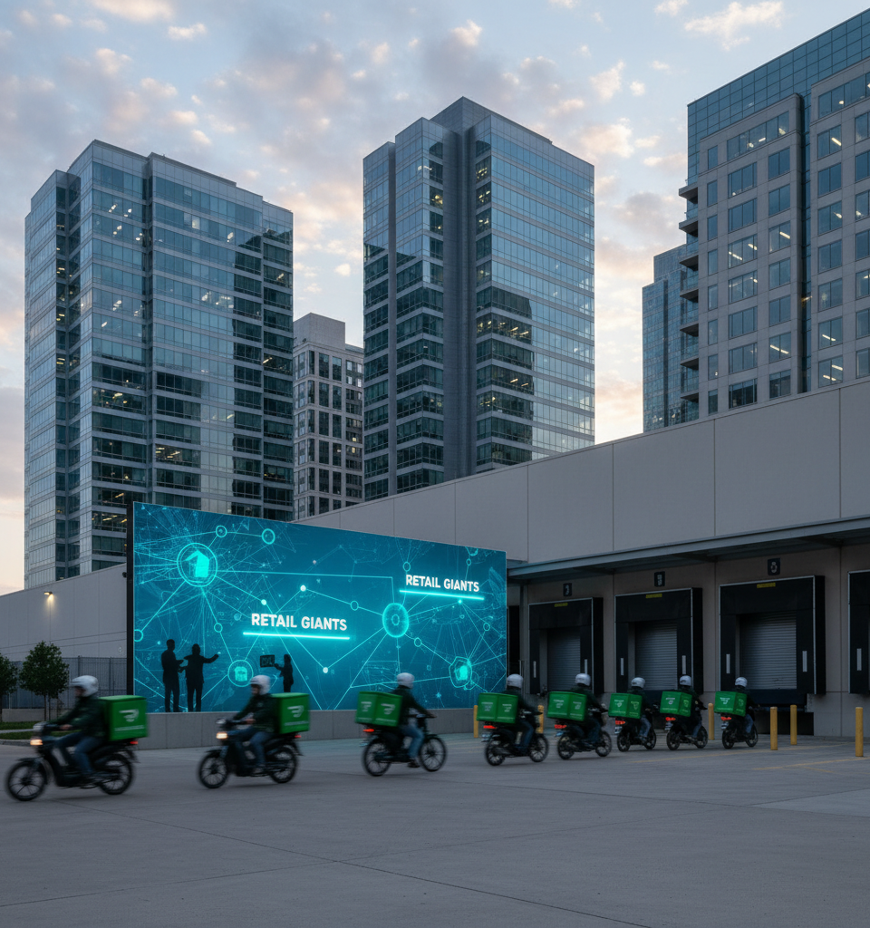 Retail Giants Gap, Kohl's Partner with DoorDash for Rapid Delivery Expansion — AI-generated illustration